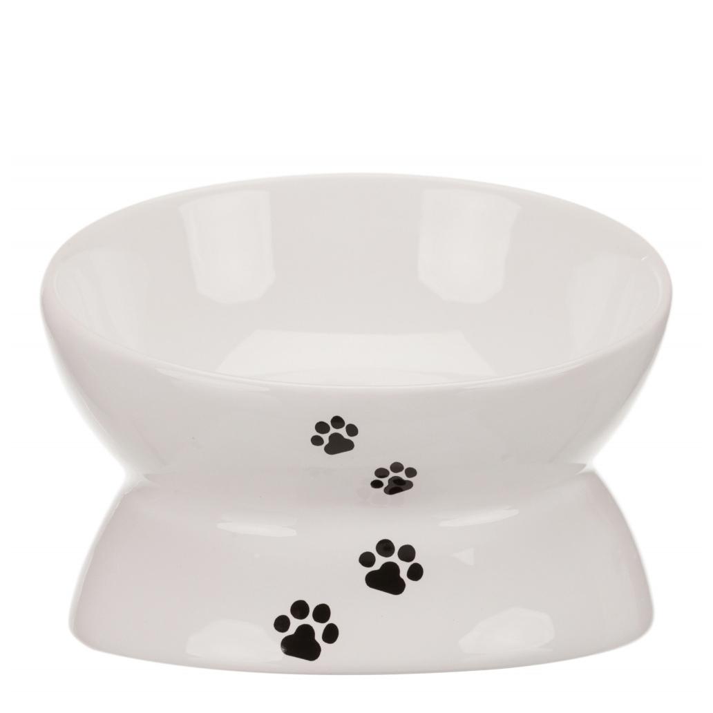 GAMELA ELEVADA CERAMICA GATO BRANCO150ML